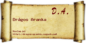 Drágos Aranka névjegykártya